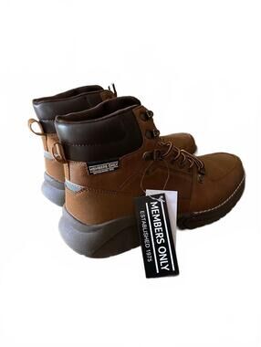 Members Only Mens Moc Toe Boots-8-Tan